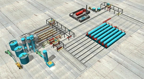 150000m3 - 250000m3 Autoclaved Aerated Concrete Fly Ash Production Line