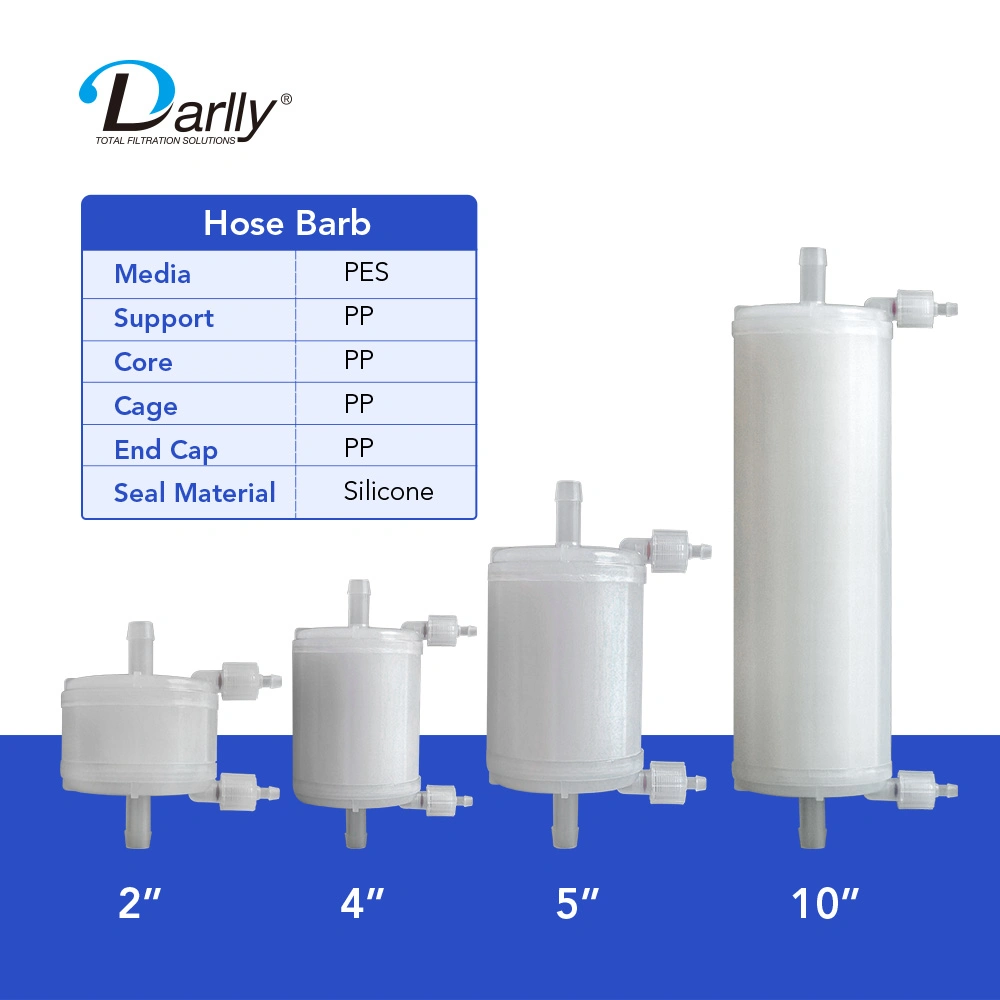 Bioaxenic Capsule Filters Pes Biopharmaceutical Liquids Sterilizing Autoclaving and Gamma Irradiation